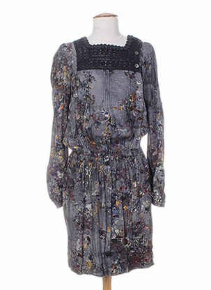 Rochie lungă mâneci lungi mâneci lungi gri HIGH femeie