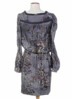 Rochie lungă mâneci lungi mâneci lungi gri HIGH femeie