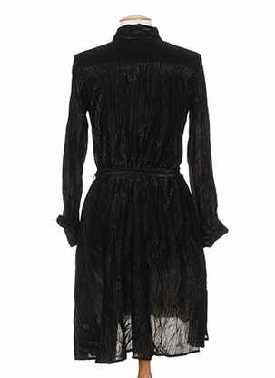 Rochie midi mâneci lungi mâneci lungi negru OKTOBER femeie