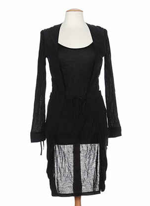 Rochie midi mâneci lungi mâneci lungi negru OKTOBER femeie