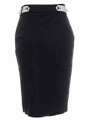 Fustă midi închidere cu fermoar lateral negru BLACK LABEL femeie
