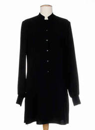 Rochie midi mâneci lungi mâneci lungi negru COSTUME NEMUTSO femme