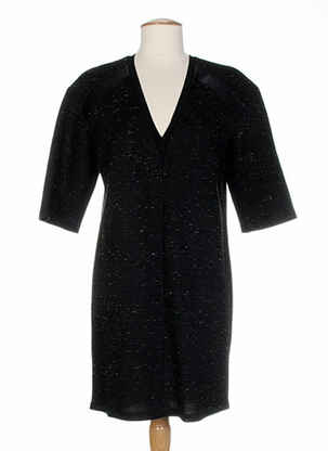 Rochie midi mâneci 3/4 mâneci 3/4 negru COSTUME NEMUTSO femeie