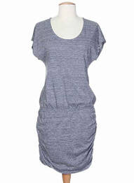 Rochie midi mâneci scurte mâneci scurte gri SET femme