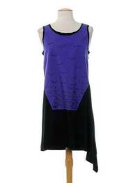 Rochie midi fără mâneci fără mâneci violet ALMALIBRE femme