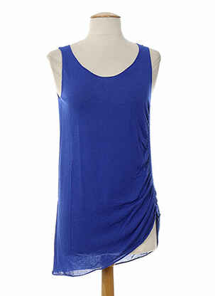 Tunică fără mâneci albastru ALMALIBRE femeie