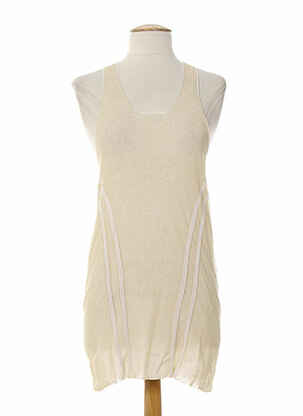 Tunică fără mâneci bej ALMALIBRE femeie