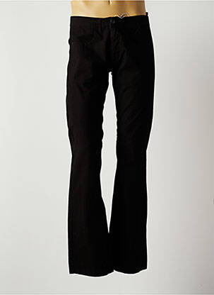 Pantalon drept țesătură poplin talie joasă negru BLOCK 60 bărbat