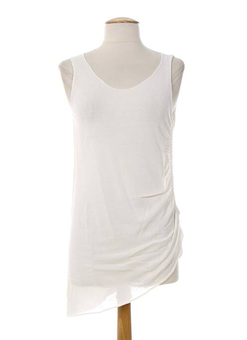 Tunică fără mâneci alb ALMALIBRE femeie