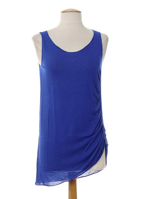 Tunică fără mâneci albastru ALMALIBRE femeie