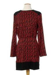 Rochie midi imprimeu fantezie mâneci lungi roșu COSTUME NATIONAL femme