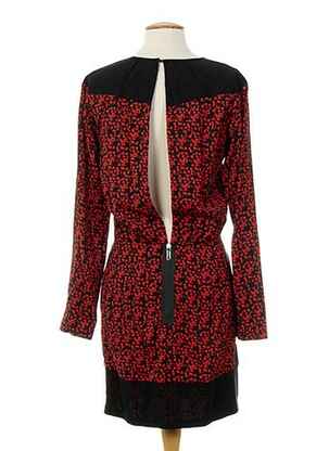 Rochie midi imprimeu fantezie mâneci lungi roșu COSTUME NATIONAL femeie