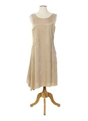 Rochie midi bej ALMALIBRE femeie