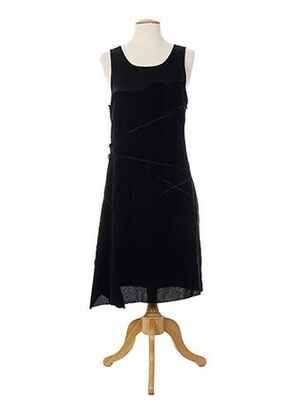 Rochie midi fără mâneci fără mâneci negru ALMALIBRE femeie