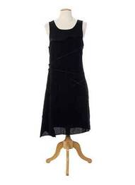 Rochie midi fără mâneci fără mâneci negru ALMALIBRE femme