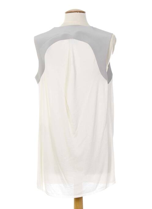 Tunică fără mâneci alb ALMALIBRE femeie