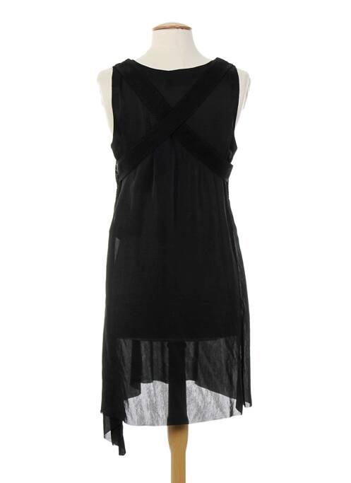 Tunică fără mâneci croială cambrată negru ALMALIBRE femme