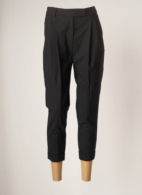 Pantalon trei sferturi buzunare talie înaltă negru BLACK LABEL femme