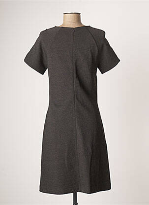 Rochie midi mâneci scurte mâneci scurte gri EVA KAYAN femeie