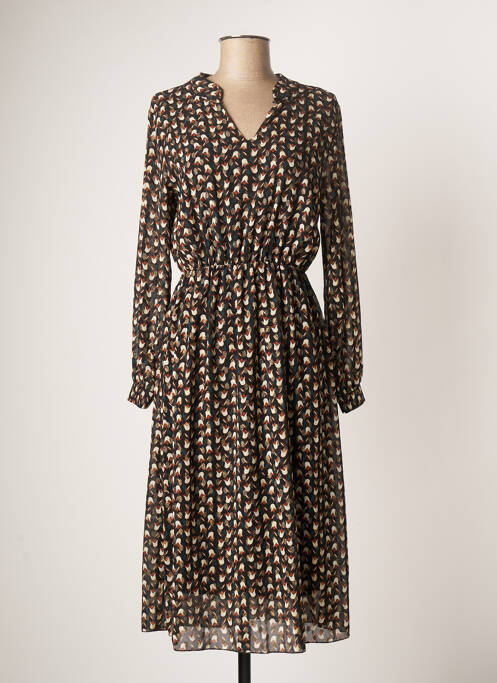 Rochie midi negru COULEURS DU TEMPS femeie