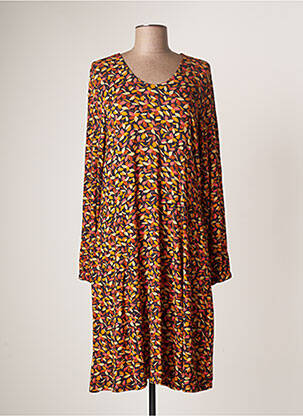 Rochie midi imprimeu floral mâneci lungi galben AGATHE & LOUISE femeie