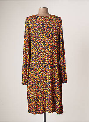 Rochie midi imprimeu floral mâneci lungi galben AGATHE & LOUISE femeie