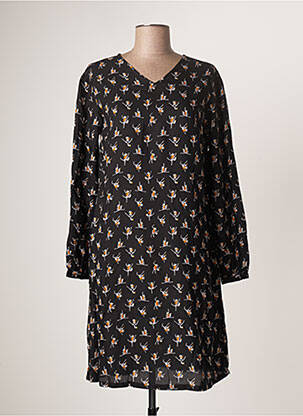 Rochie midi croială fluidă mâneci lungi negru AGATHE & LOUISE femeie