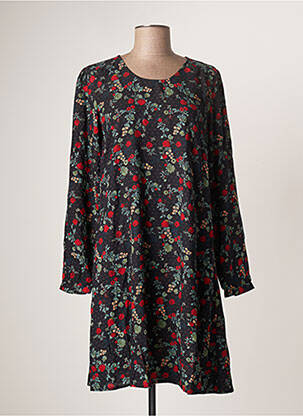 Rochie midi imprimeu floral mâneci lungi negru AGATHE & LOUISE femeie