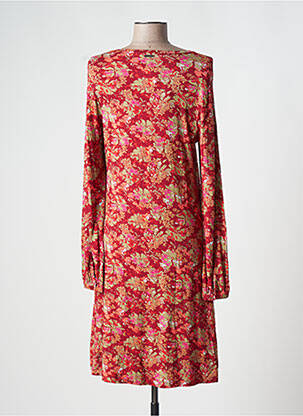 Rochie midi imprimeu floral mâneci lungi roșu AGATHE & LOUISE femeie