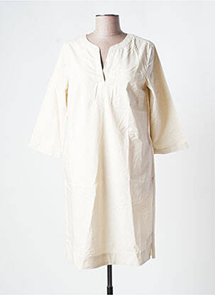 Rochie midi mâneci lungi mâneci lungi bej TOM TAILOR femeie