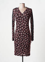 Rochie midi imprimeu fantezie mâneci lungi negru SANDWICH femeie