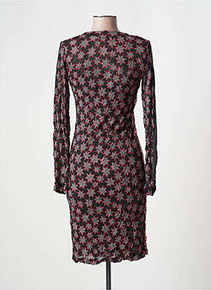 Rochie midi imprimeu fantezie mâneci lungi negru SANDWICH femeie