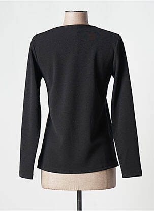 Top elasticitate mâneci lungi negru FRANCE RIVOIRE femeie