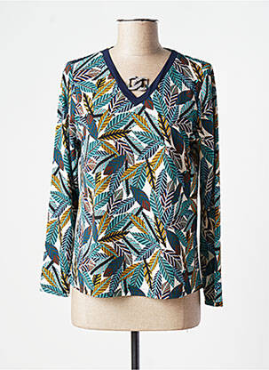 Top elasticitate mâneci lungi verde FRANCE RIVOIRE femeie