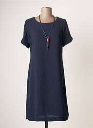 Rochie midi mâneci scurte mâneci scurte albastru TINTA STYLE femeie