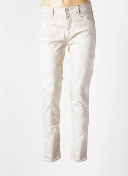 Pantalon slim bej EVA KAYAN femeie