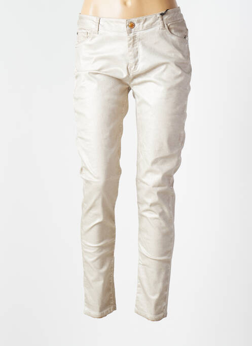 Pantalon slim bej EVA KAYAN femeie