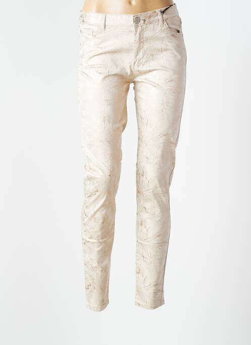 Pantalon slim bej EVA KAYAN femeie