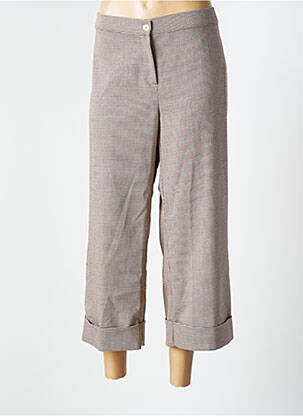 Pantalon 7/8 talie elastică mărime normală maro LOLA femeie