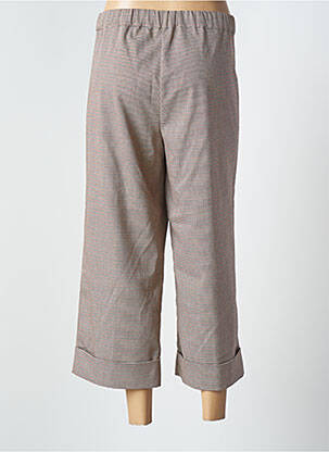 Pantalon 7/8 talie elastică mărime normală maro LOLA femeie