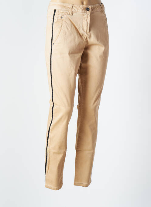 Pantalon slim bej SANDWICH femeie