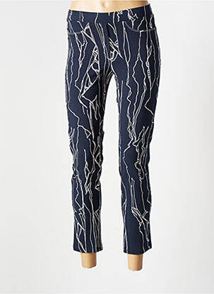 Pantalon 7/8 elasticitate mărime normală albastru FRANCE RIVOIRE femeie