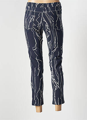 Pantalon 7/8 elasticitate mărime normală albastru FRANCE RIVOIRE femeie