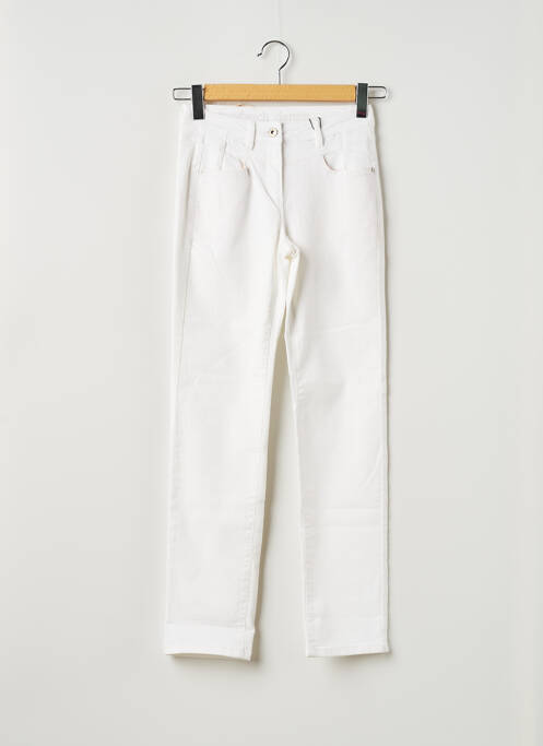 Blugi cu croială dreaptă alb SANDWICH femeie