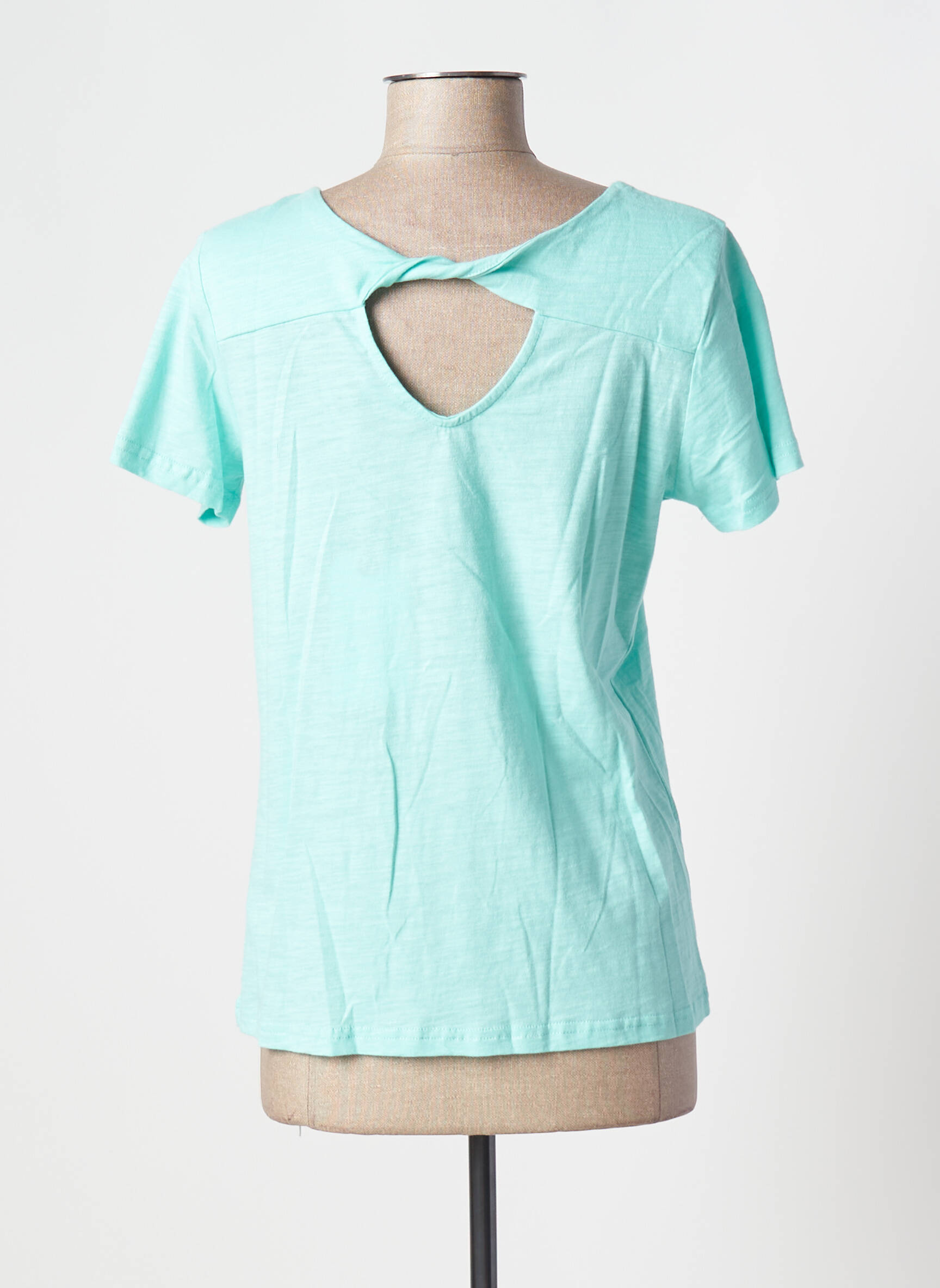 Tricou elasticitate mâneci scurte albastru ESPRIT DE LA MER femeie