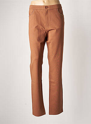 Pantalon slim talie elastică mărime normală maro YOULINE femeie