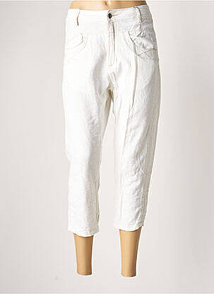 Pantalon trei sferturi alb VILA femeie