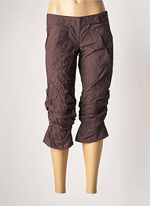 Pantalon trei sferturi talie joasă talie joasă maro VILA femeie