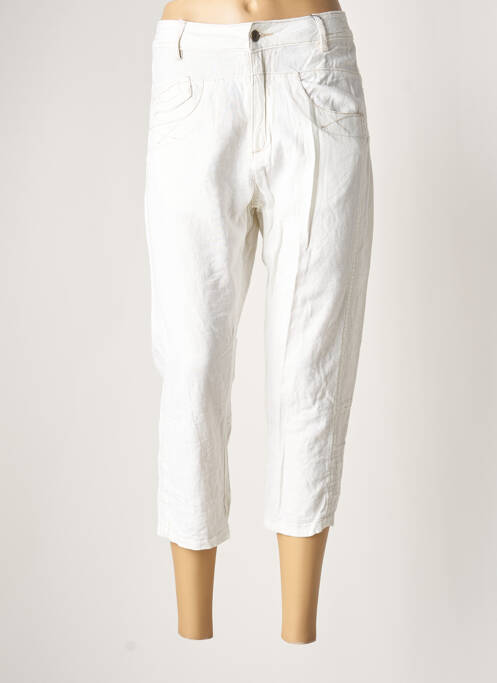 Pantalon trei sferturi alb VILA femeie