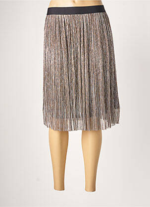 Fustă midi elasticitate bej SPARKZ femme